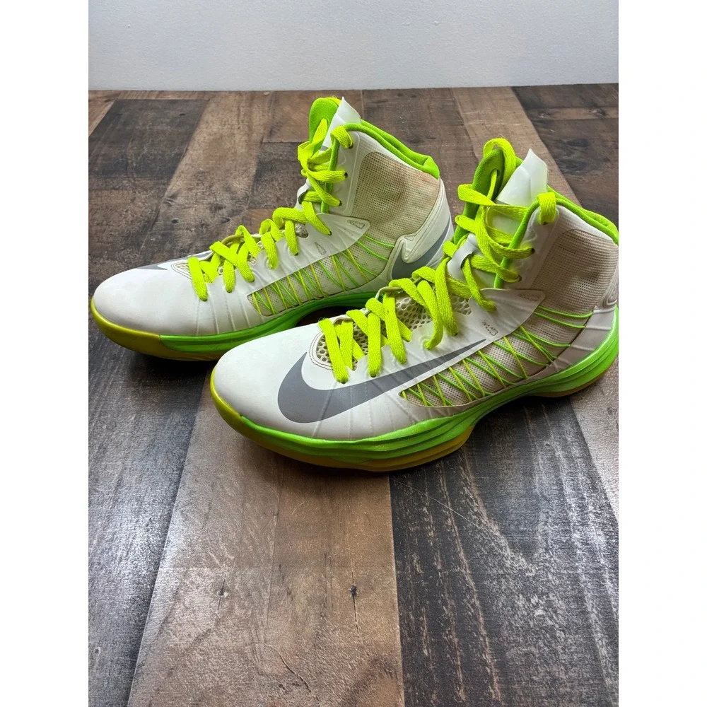 Nike Hyperdunk 2012 Basketball Shoes Mens 11 White Green 524934-106 Good